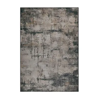 Produktbild von Moderner Teppich mit abstraktem Strukturmuster – 80x150 cm, rutschhemmend, Polyester-Samt, waschbar