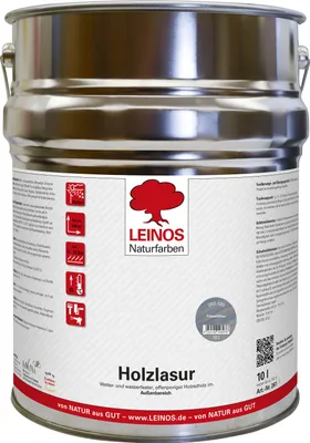 Produktbild von Wetterfeste Holzlasur für Außen 123 Friesenblau 10,00 Liter - offenporiger Holzschutz mit Filmschutz gegen Pilzbefall - für Fenster, Türen, Zäune & Pergolen - wasserabweisend, lasierend