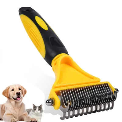Image de Brosse de soin - Brosse à sous-poil double face pour chiens et chats