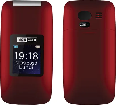 Obrázek produktu pro MaxCom MM824 Comfort, Otevírací, Single SIM, 6,1 cm (2.4"), 2 MP, 800 mAh, Červená