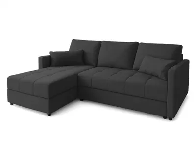 Produktbild von AX LIVING Ecksofa Dunkelgraphit Sofa Klein mit Schlaffunktion Dolceo PIK 226 cm