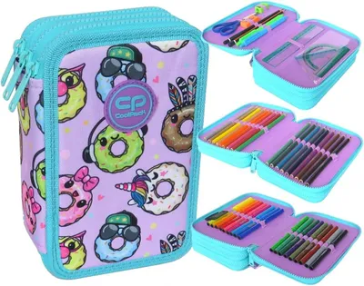 Obrázok produktu pre PATIO - Peračník 3 zipsy Jumper Happy Donuts - vybavený