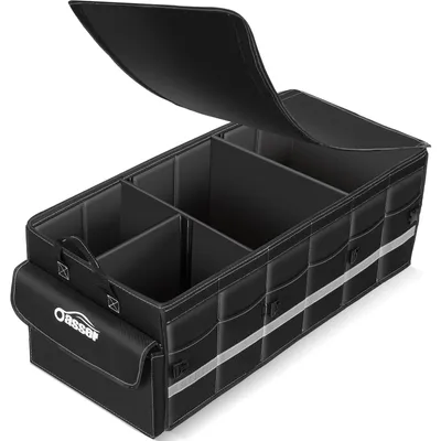Immagine prodotto di Organizer per bagagliaio pieghevole - Organizer per auto - 75 litri - Tessuto Oxford - Nero