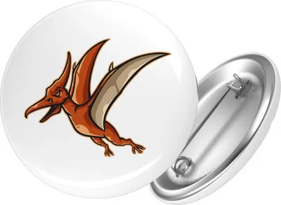 Produktbild von Huuraa Button Pteranodon Dinosaurier 59mm rund mit Sicherheitsnadel Ansteckbutton Geschenkidee