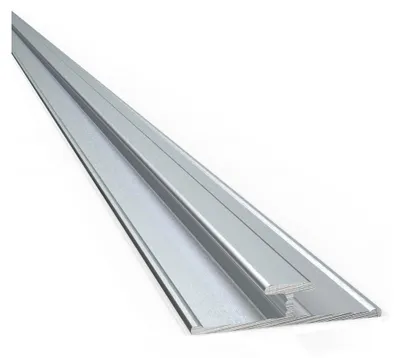 Produktbild von Aluminium Übergangsprofil in Silber eloxiert, 100 cm für 3 mm Duschrückwände