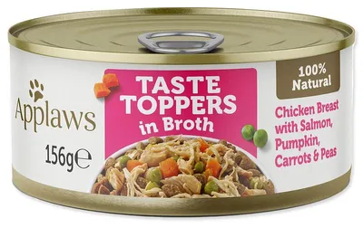 Productafbeelding van Applaws hondenvoer in blik met kip en zalm, en rijst, 156 gram