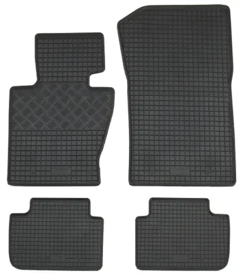 Gummifußmatten Set 4-teilig für BMW X3 E83 (2004-2010), schwarz