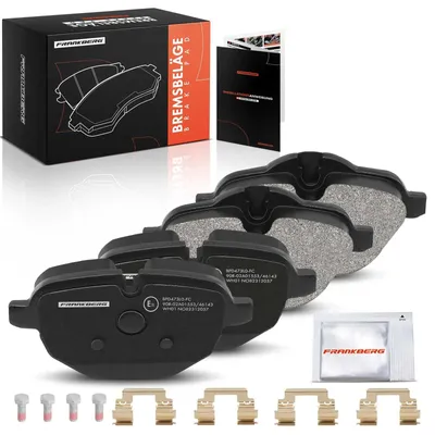 Image de Plaquettes de frein arrière, 4 pièces - Kit de plaquettes de frein pour l'essieu arrière - Pour BMW Série 5 F10 F11 G30, etc. - Système de freinage TRW - Avec vis - Sans capteur d'usure - Référence OE 34216796741