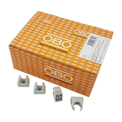 Produktbild von 200 Stück OBO Bettermann Quickschellen Rohrschellen lichtgrau M16