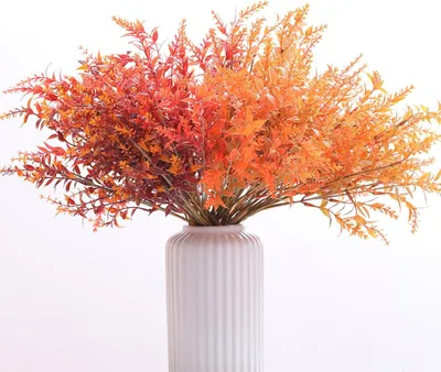 Image de Fleurs d'automne artificielles, lot de 12, pour intérieur et extérieur, décoration