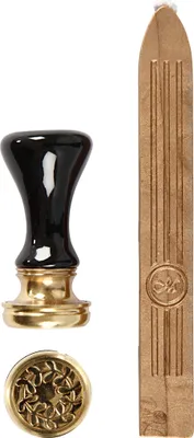 Produktbild von Happy Moments Siegelset Gold 17 mm für kreative Bastelprojekte