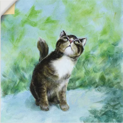 Produktbild von ARTland Wandbild, selbstklebend Was ist denn da? Größe: 40x40 cm