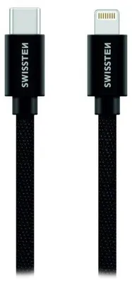 Obrázek produktu pro Swissten datový kabeltextile usb-c / lightning 2,0 m černý
