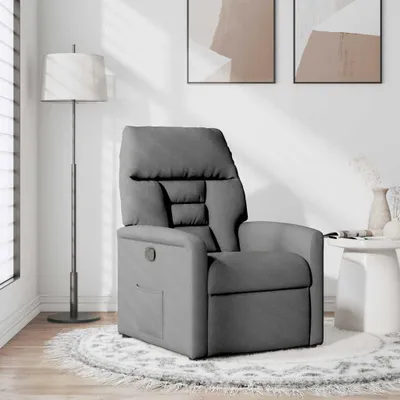 Image de vidaXL Fauteuil relax gris foncé Tissu