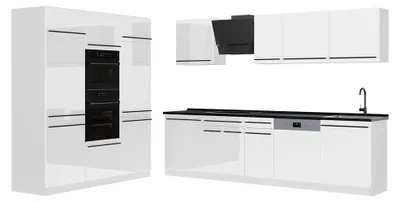Productafbeelding van Keukeneenheid Vicco R-Line Wit Hoogglans/Wit 180 cm antraciet werkblad, Model 66247