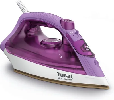 Obrázek produktu pro Tefal Steam Essential 2 FV1955, Suché i parní žehlení, Keramická žehlicí plocha, 1,8 m, 100 g/min, Šeříková, 20 g/min