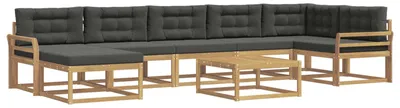 Produktbild von vidaXL Outdoor-Sofagarnitur 8 pcs Weiß und Anthrazit