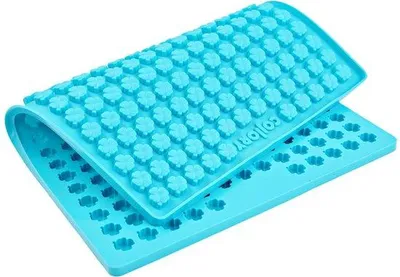 Immagine prodotto di Stampo in silicone per dolcetti COLLORY a forma di quadrifoglio, 1,5 cm – turchese