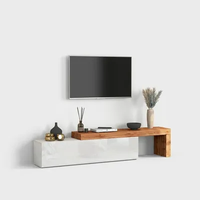 Produktbild von Modernes, ausziehbares TV-Lowboard zum Aufstellen Avenko - Weiß