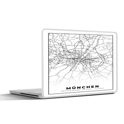 Produktbild von MuchoWow® Laptop Aufkleber Sticker Cover München - Karte - Stadtplan 32.5x23.5 cm - Sticker für Laptop - Selbstklebend