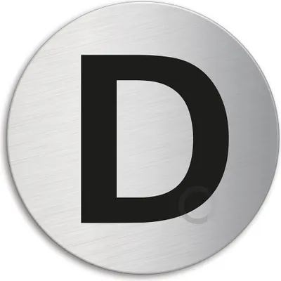 Produktbild von Schild Türschild WC Damen | Edelstahl selbstklebend Ø 60 mm