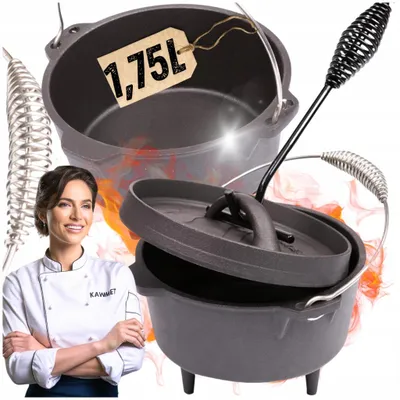 Obrázek produktu pro Kawmet Litinový kotlík na oheň maďarský 1,75 L