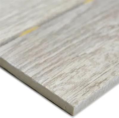 Produktbild von Keramik Mosaikfliesen Reika Fischgrät Grau Cream