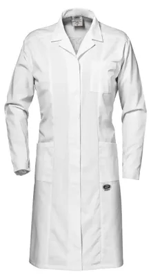 Produktbild von Sir Safety Damen Laborkittel pflegeleicht weiß Polyester Baumwolle Elasthan, XL, WEISS