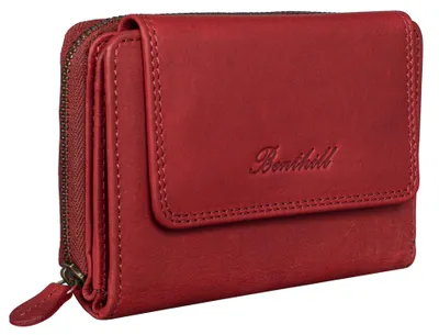 Produktbild von Benthill Damen Geldbörse Leder - Echt-Leder Portemonnaie RFID - Geldbeutel mit Kartenfächern & Münzfach