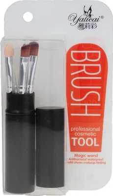 Produktbild von Set Von Reise-Make-Up-Pinsel Im Etui Schwarz Pinsel In Rohr 5Pcs