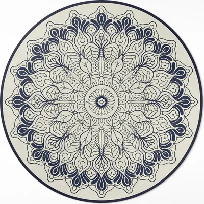 Produktbild von Harmonie der Mandalas– Vinylteppich – Indoor Teppich – Flur – Pflegeleicht – Runder Teppich – PVC Teppich – Outdoor Teppich – Pflegeleicht – fi 60cm