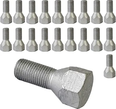 Obrázek produktu pro 20x Šroub kola M12x1,25 60° kuželový nákružek 22mm délka hřídele kompatibilní s Lancia Dedra Delta Musa Y