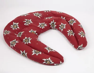 Produktbild von Johanniskern Körner-Nackenhörnchen mit Kammern - Nackenkissen - Wärmekissen für Nacken (Blume-Edelweiß )