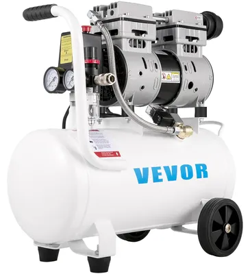 Productafbeelding van VEVOR drukluchtrepressor, 25 liter, 750W, stille compressor met 60 dB, olievrij