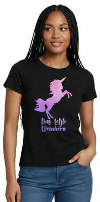 Produktbild von Spreadshirt JGA Frauen | Das Letzte Weinhorn Frauen T-Shirt, XXL, Schwarz