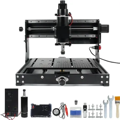 Zdjęcie produktu dla Maszyna CNC do grawerowania, wrzeciono o mocy 500W, kompaktowa konstrukcja biurkowa, model 3020
