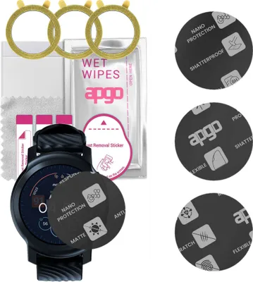 Produktbild von apgo 3 Stück Schutzglas, Matt, kompatibel mit Motorola Moto Watch 100 Smartwatch, Hybrid 8H, Ersatz für Hartglas, Displayschutzglas, Bildschirmschutz, Displayschutz, kratzfest