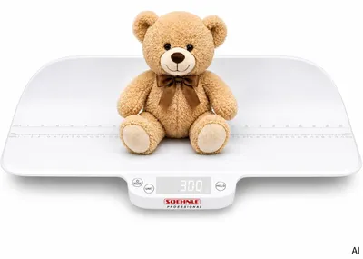 Imagen del producto de SOEHNLE PROFESSIONAL: Báscula para bebés 8305 Smooth, capacidad de 40 kg, precisión de 5 g, con función de retención y función de tara. Ideal para bebés, mascotas y objetos