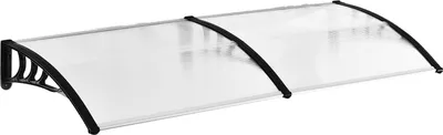 Produktbild von Outsunny Vordach für Haustür 80 x 195 x 23 cm 5 mm Polycarbonat Aluminium transparent B70-047