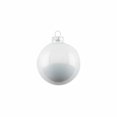 Produktbild von Gift Company Christbaumkugel Opal, Weihnachtskugel, Baumschmuck, Glas, Weiß, Ø 6 cm, 11698