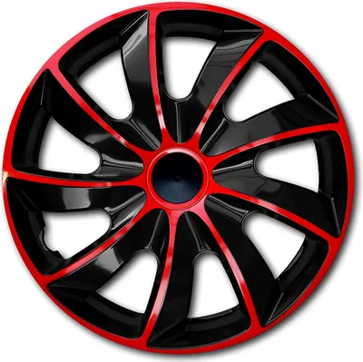 Produktbild von Čtyřpaprskové kryty kol 17" 4 x univerzální krytky nábojů automobilů sada 4 ks červená/černá, 17"