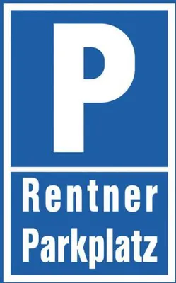 Produktbild von Parkplatz-Schild - Rentnerparkplatz - Gr. ca. 40x30cm - 308661