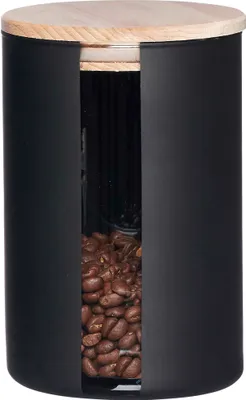 Obrázek produktu pro Ritzenhoff & Breker zavařovací sklenice "JYTTE SCHWARZ", 1,0 l z černého skla, víko z bukového dřeva se silikonem - 3 kusy (816181)