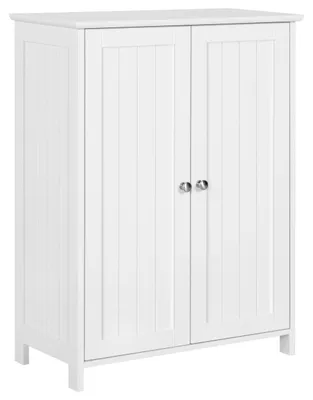 Image de Armoire de salle de bain autonome avec deux portes et étagères réglables
