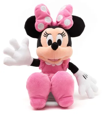 Image de Disney Store officiel, Minnie Mouse, peluche rose, 33 cm