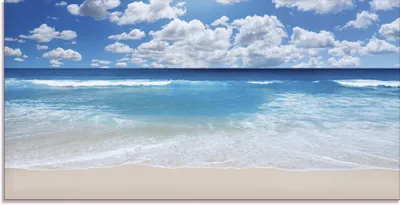 Produktbild von ARTland Glasbild Großartige Strandlandschaft Größe: 60x30 cm