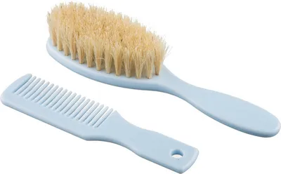 Produktbild von AKUKU Kamm und Bürste mit Naturborsten BLAU