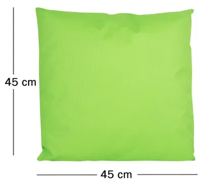 Produktbild von JACK 1x 45x45cm Outdoor Lounge Kissen Dekokissen inkl. Füllung Wasserabweisend Sitzkissen Garten Stuhl Lotus Effekt, Farbe:Grün