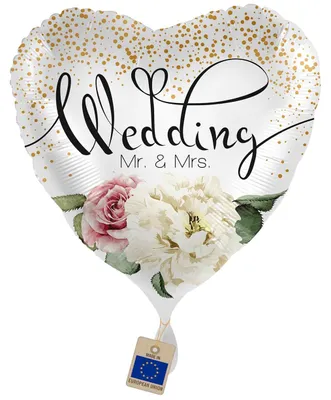 Productafbeelding van Folienballon Hartvormig Wedding Mr & Mrs