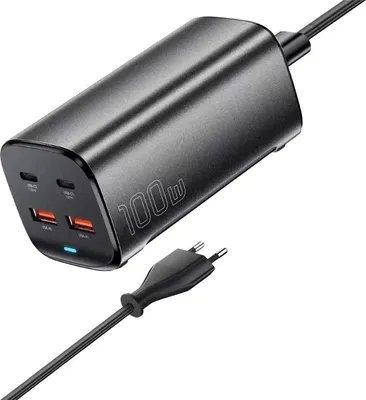 Obrázek produktu pro Essager Table Charger 100W, GaN, 2xUSB-C + 2xUSB-A